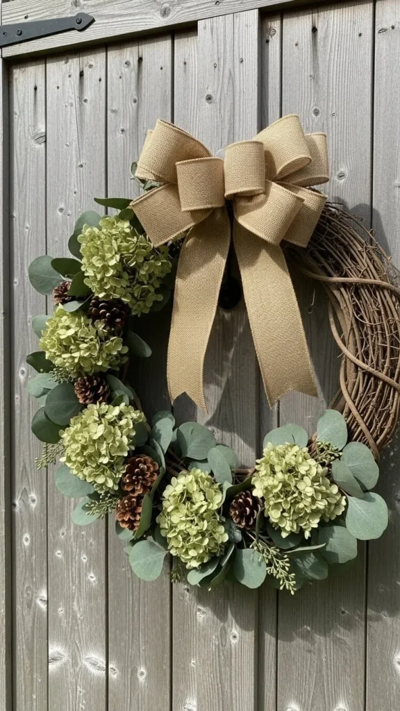 Wide Burlap Bow With Clean Tails