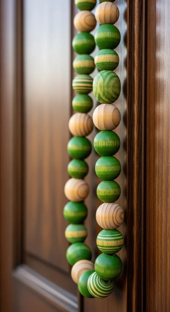 Wooden Bead Strand in Green
