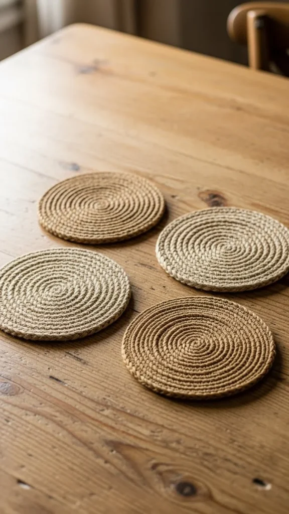 Woven Irish Fiber Coasters