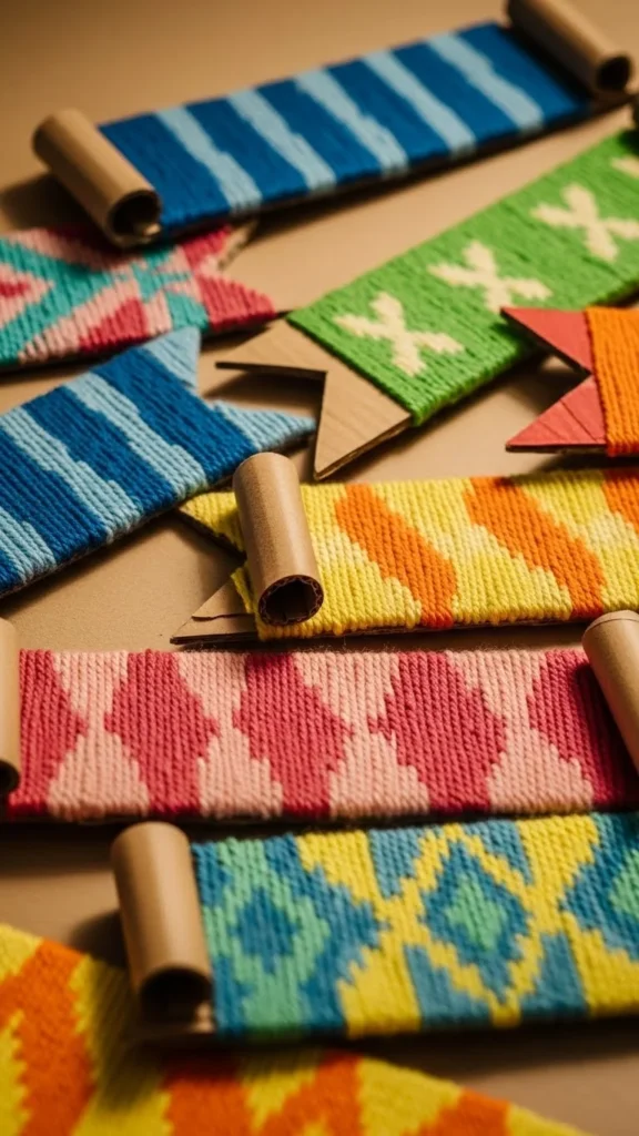 Yarn Wrapped Cardboard Banner