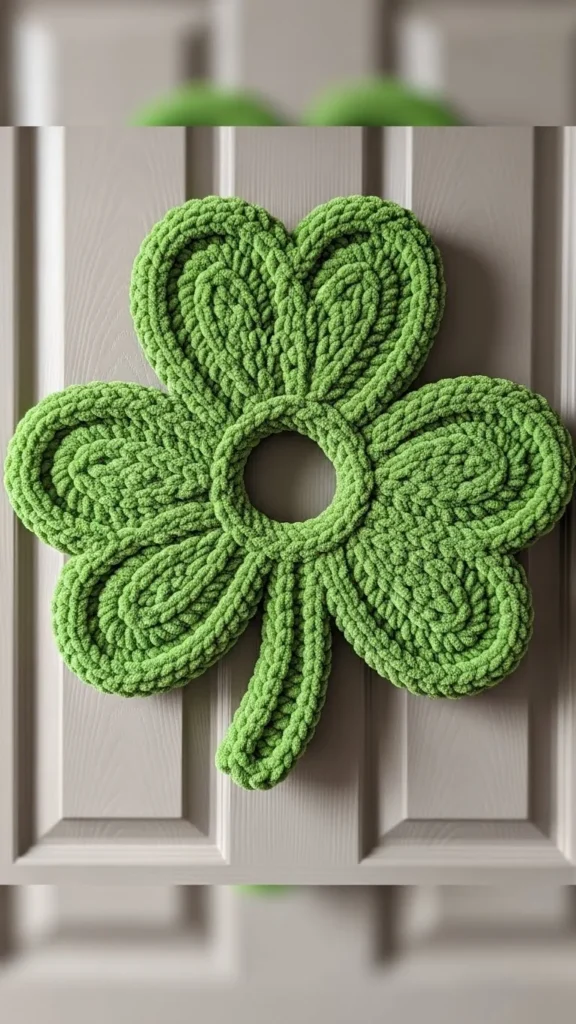 Yarn Wrapped Shamrock