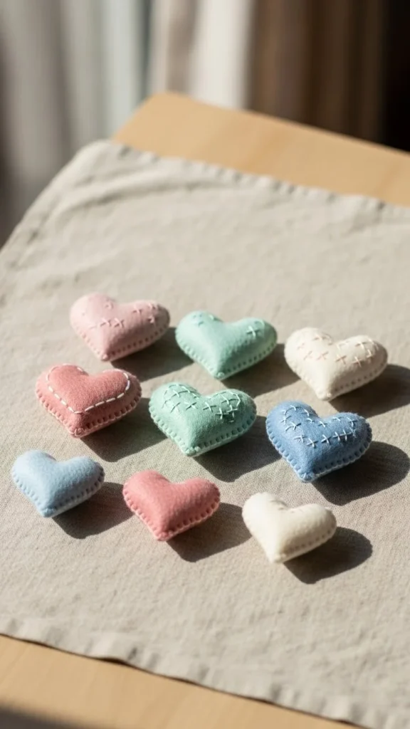 felt heart crafts