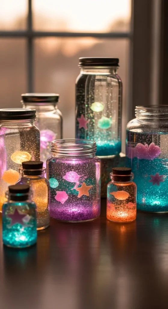 glitter jars