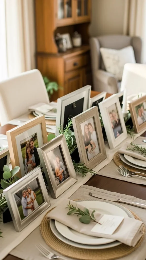 how to craft photo centerpieces