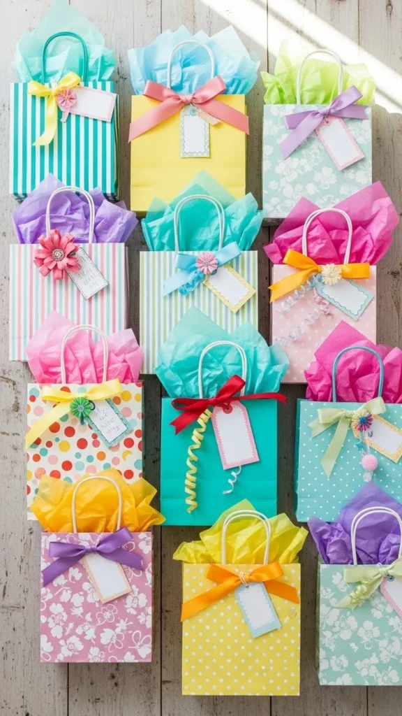how to decorate gift bags