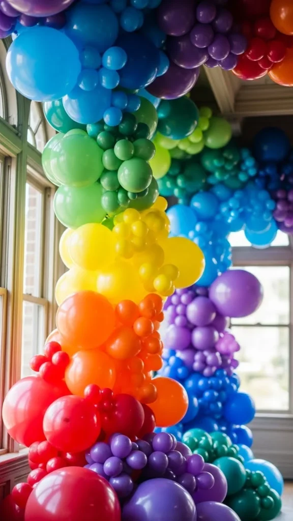 rainbow balloons