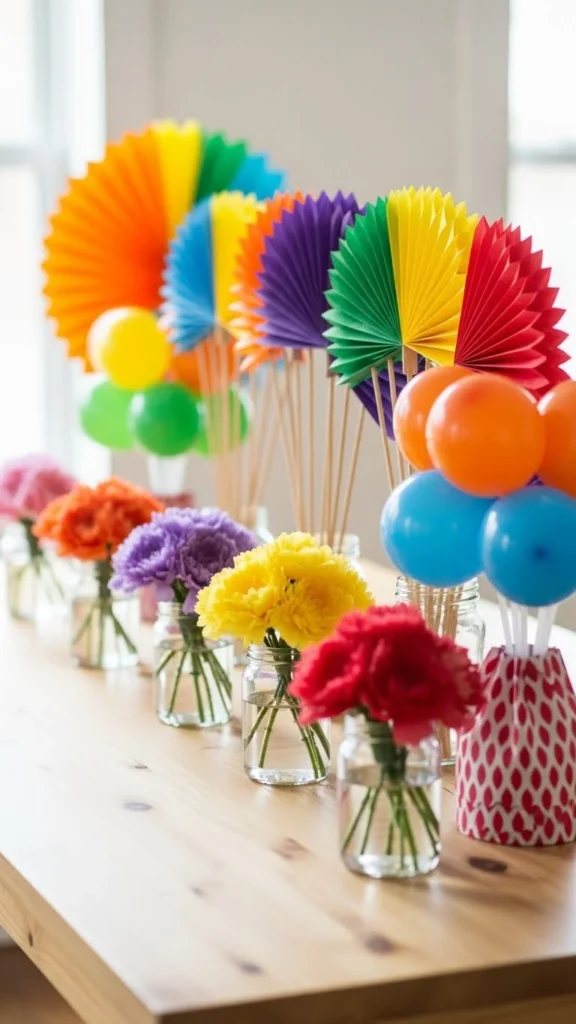 rainbow centerpieces
