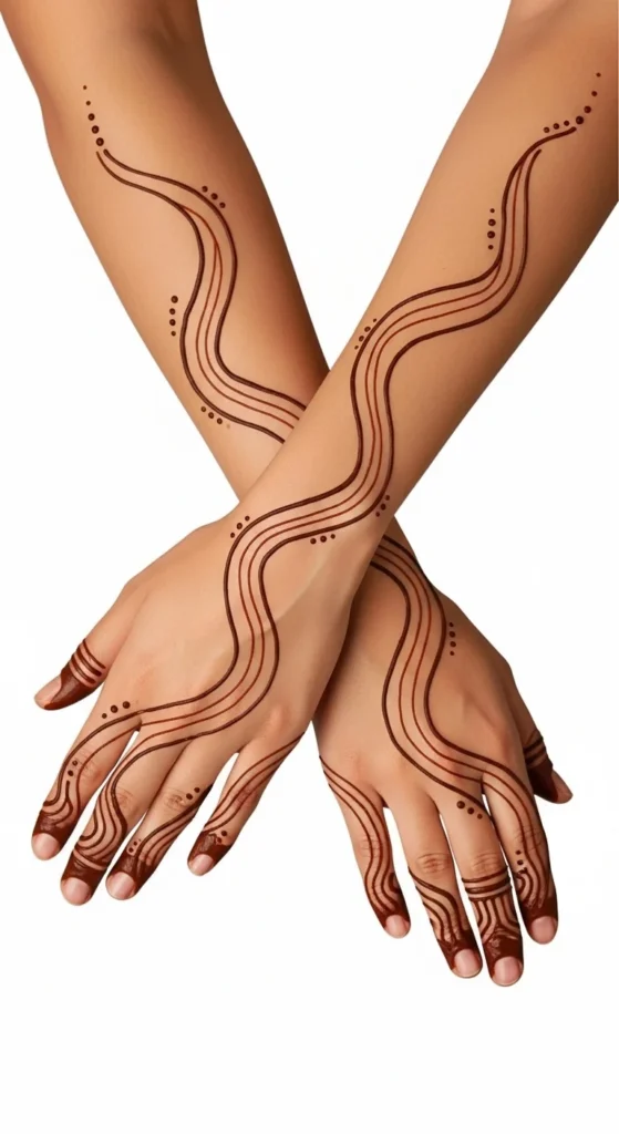 Abstract Lines with Dots