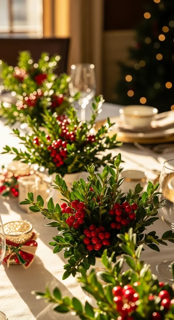 Boxwood and Berry Clusters