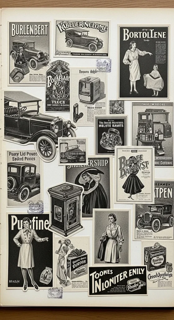 Collage of Vintage Ads
