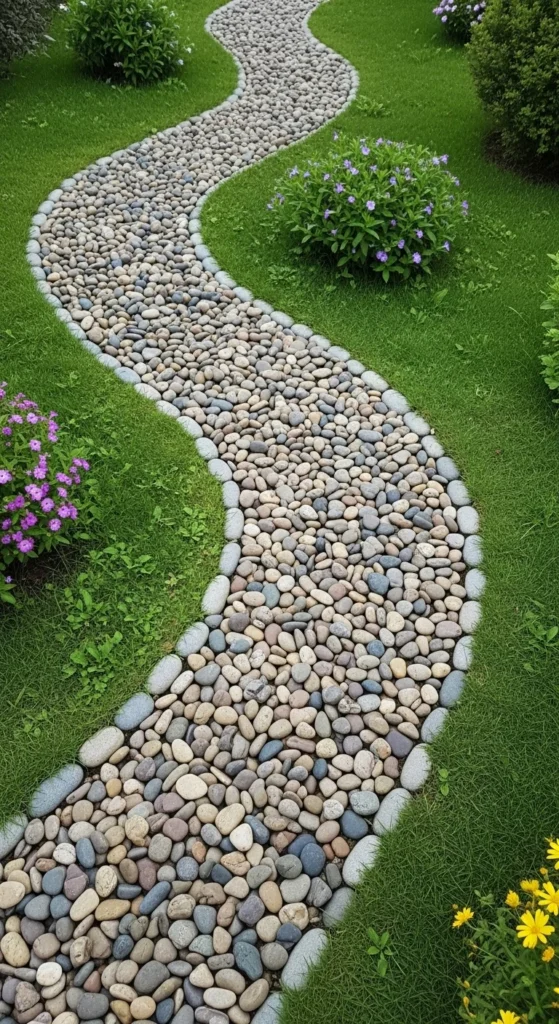 Colorful Pebble Path