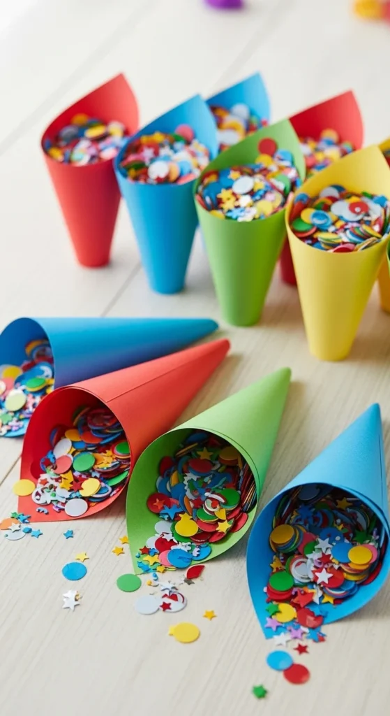 Confetti in Paper Cones