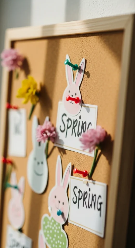 Cork Board Spring Collage