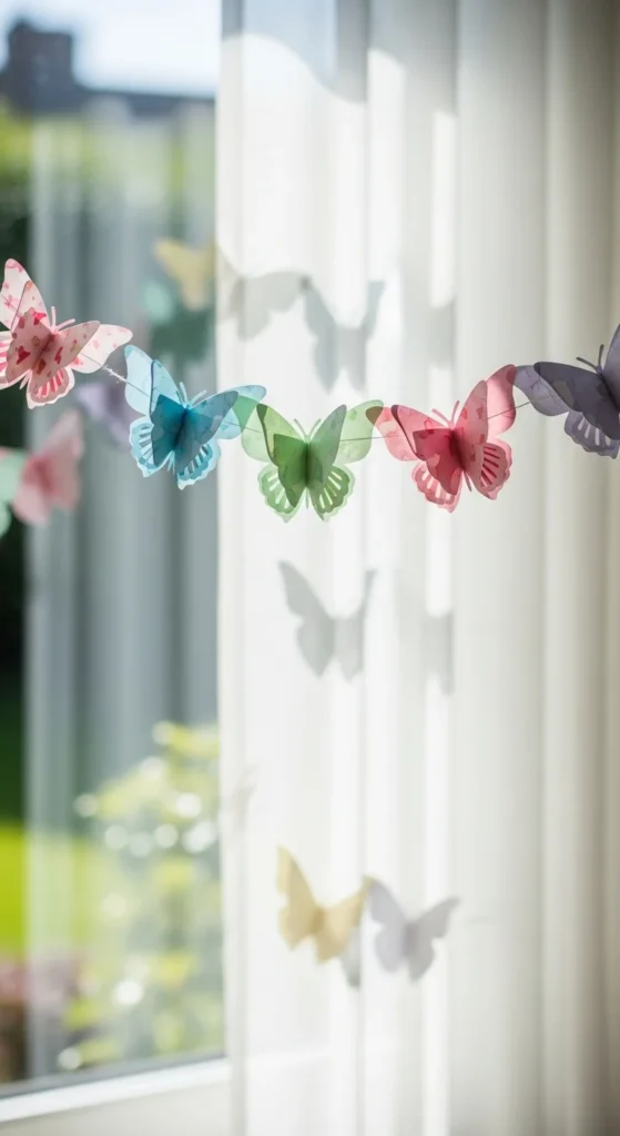 DIY Garland of Paper Butterflies