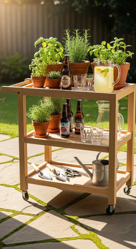 DIY Outdoor Bar Cart