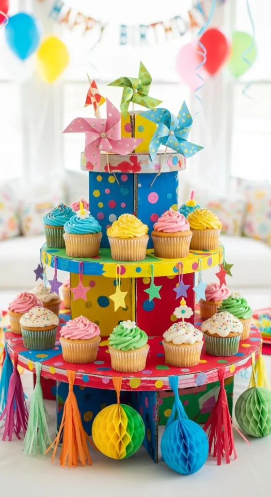 DIY Tiered Cardboard Stand