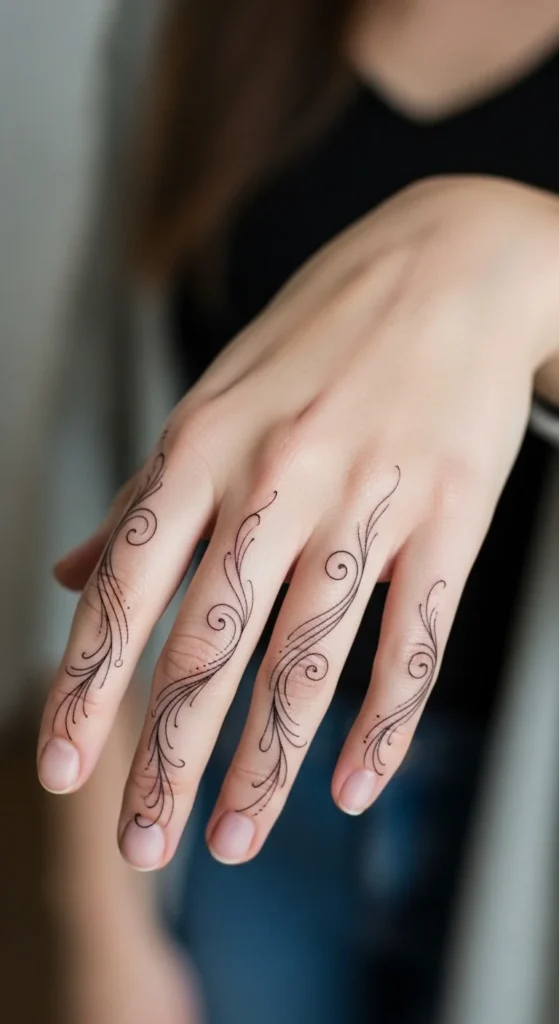 Delicate Twirls on the Fingers