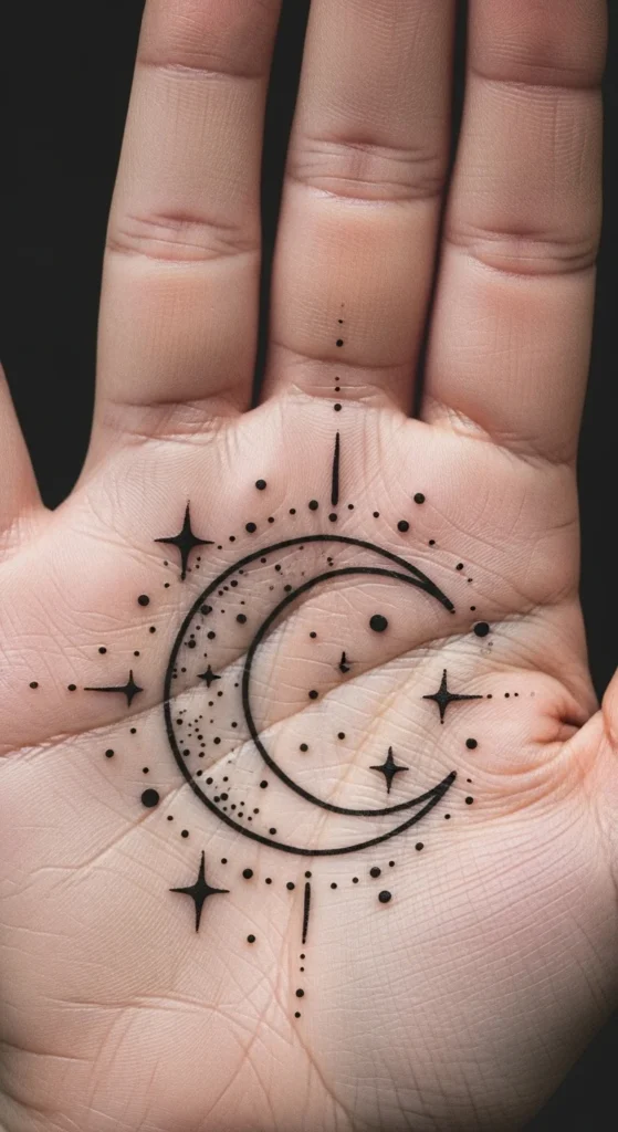 Elegant Crescent Moon