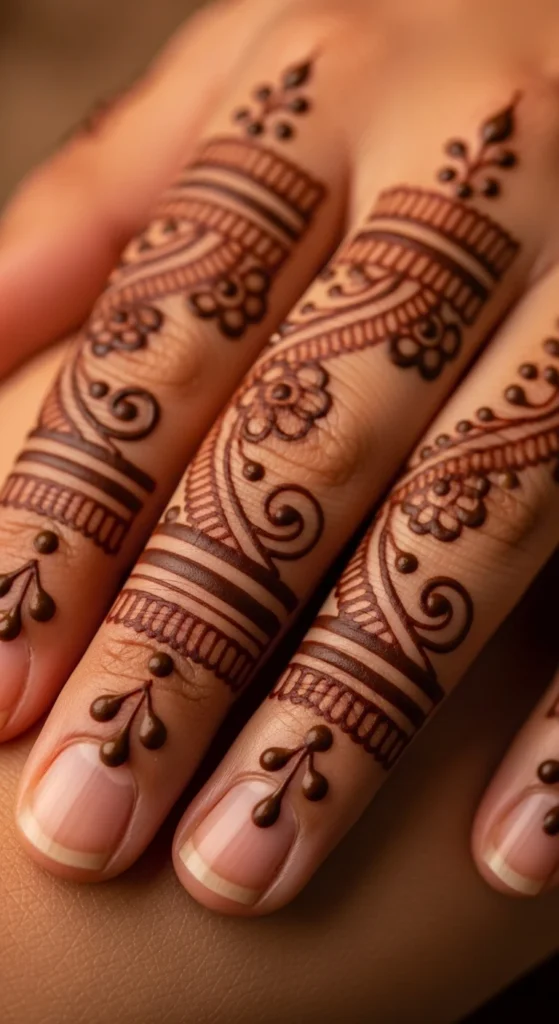 Elegant Henna Fingers