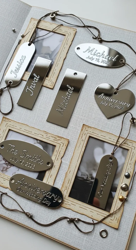 Embossed Metal Tags for Added Texture