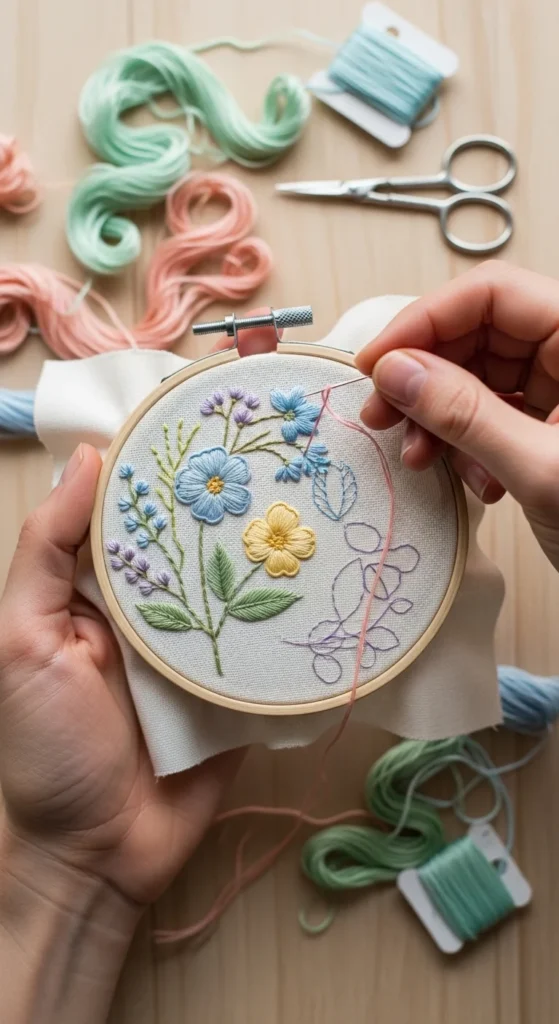 Embroidered Hoop Art