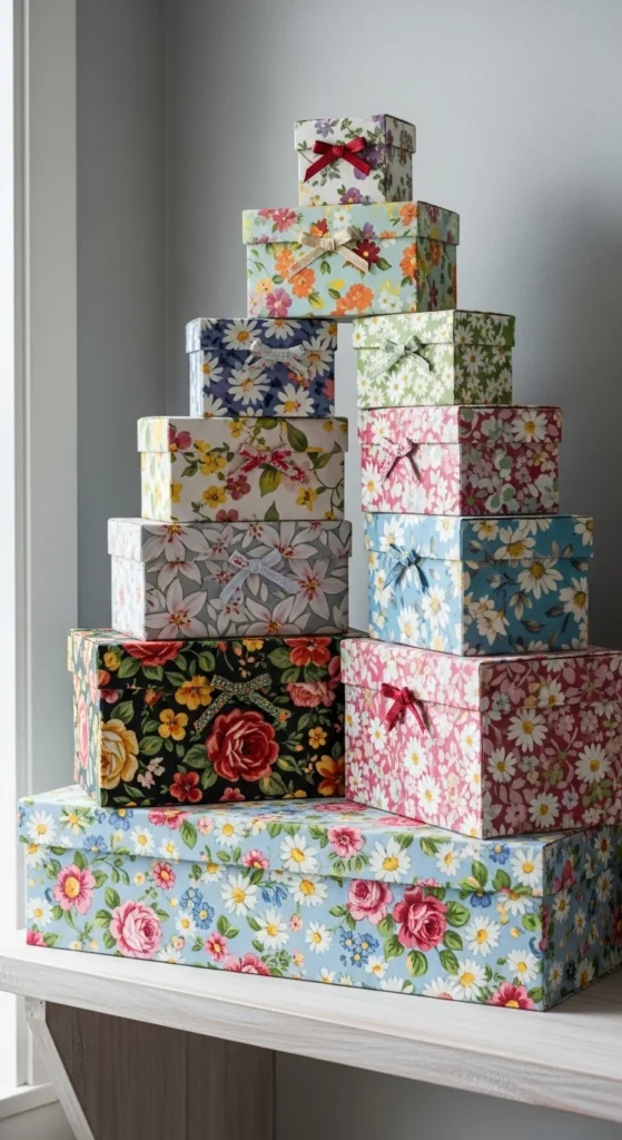 Fabric-Covered Storage Boxes