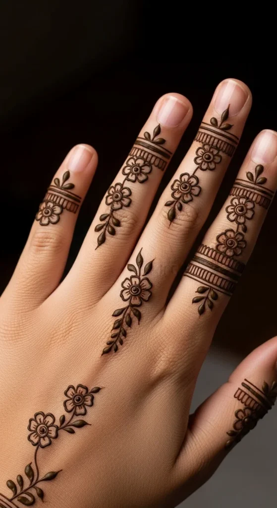  Floral Accents on Fingers