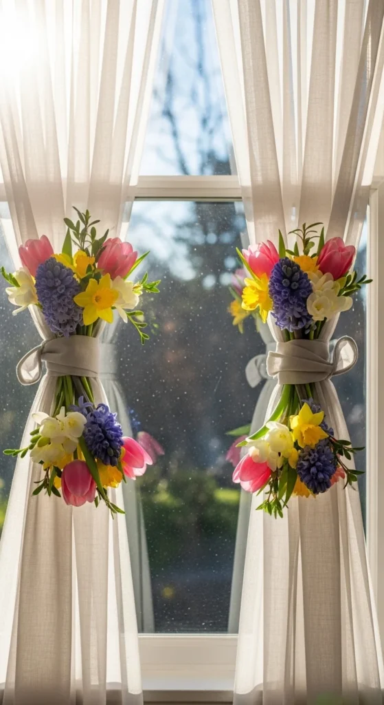 Floral Curtain Tiebacks