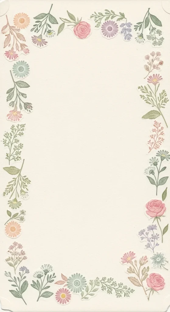 Floral Stamping on Edges