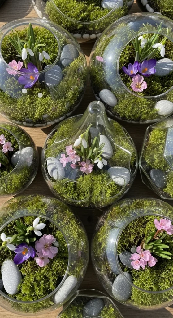 Flower-Filled Terrariums