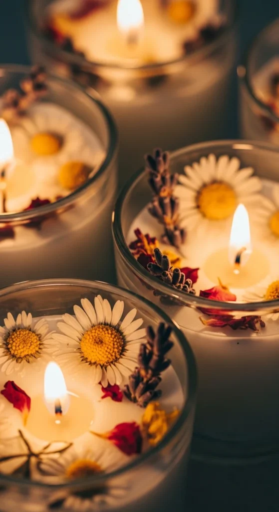 Flower-Infused Candles