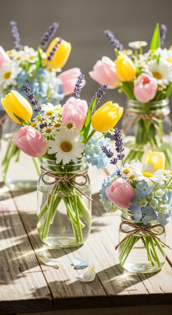 Fresh Flower Mason Jars