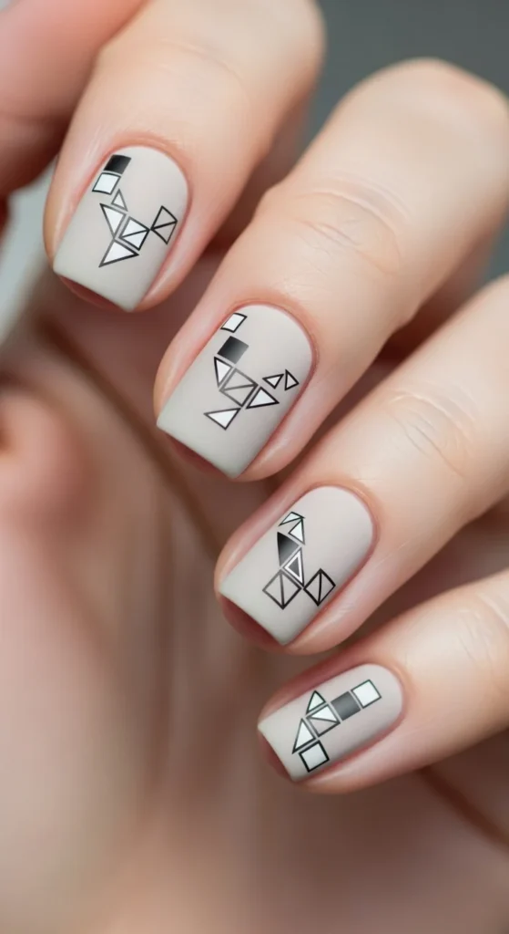 Geometric Shapes Along the Nails