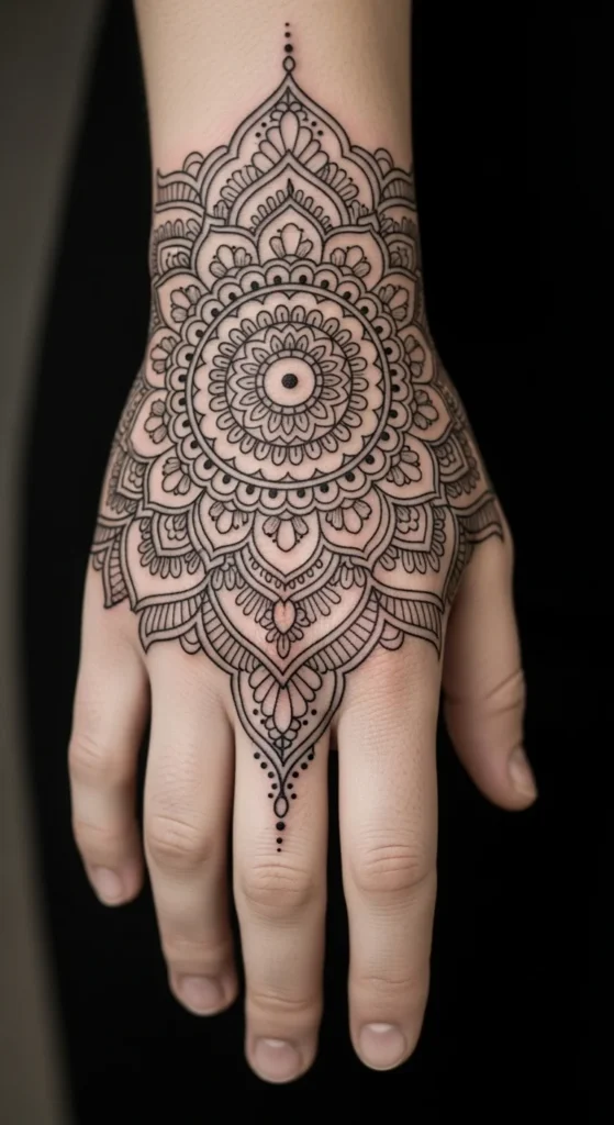 Half Mandala Design