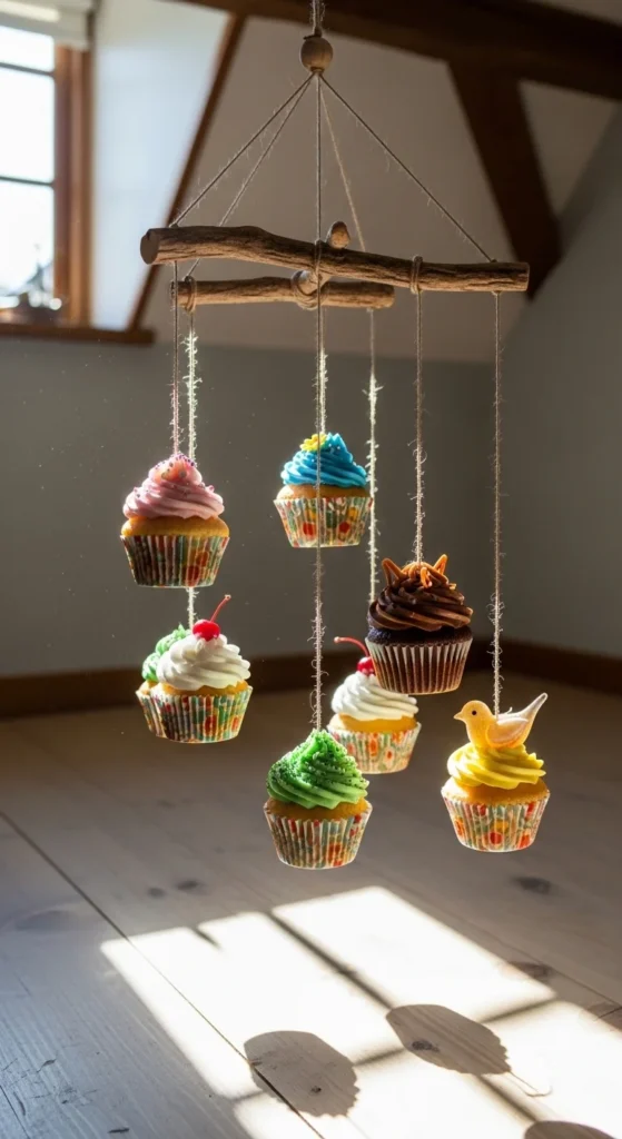 Hanging Cupcake Mobile