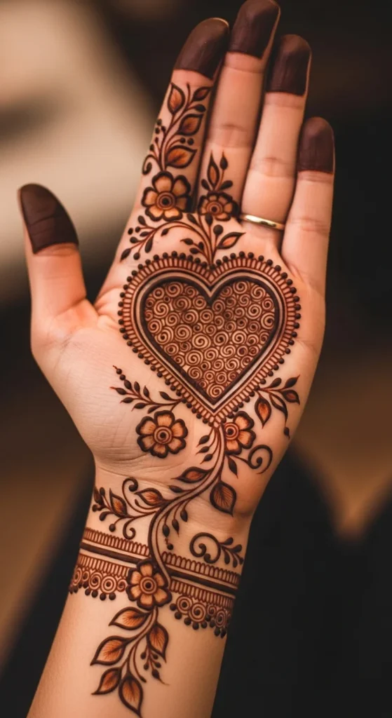 Henna Heart Design