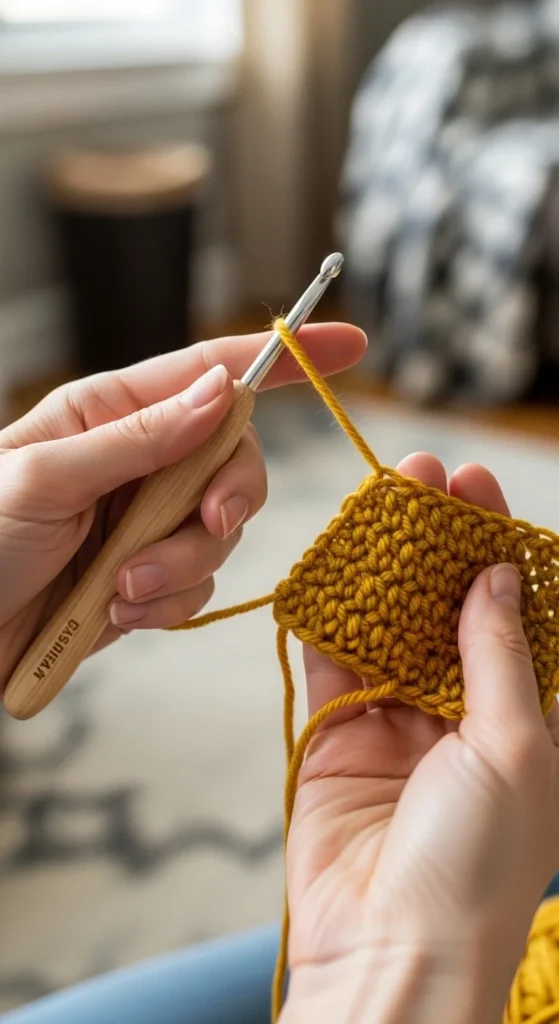 How to Hold the Crochet Hook and Yarn