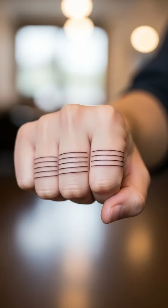 Linear Stripes on the Knuckles