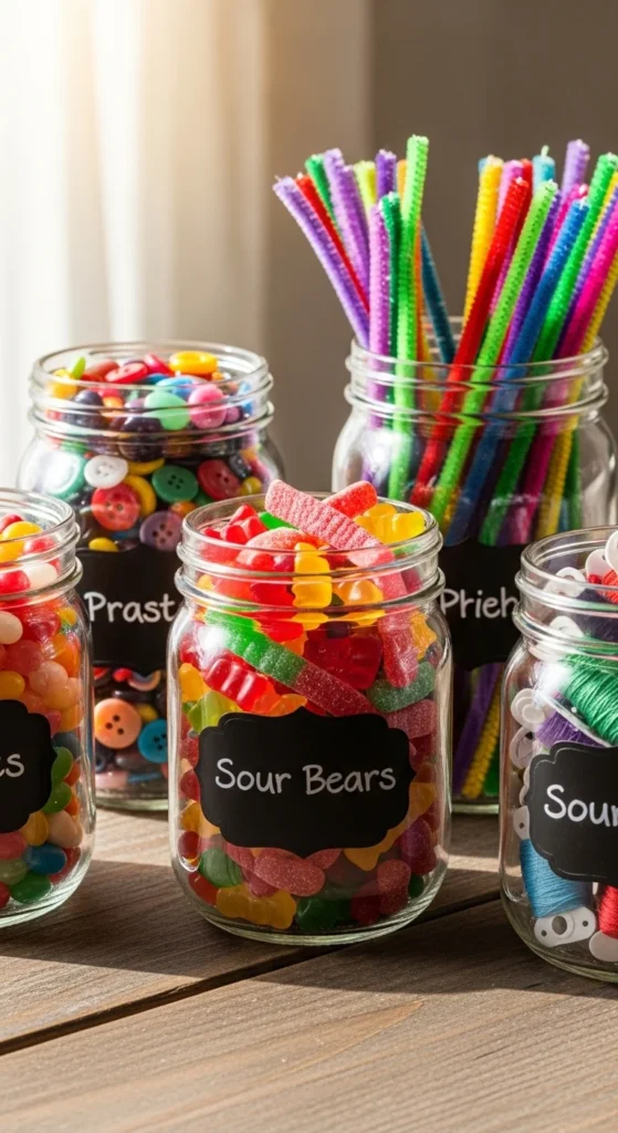 Mason Jar Chalkboard Labels