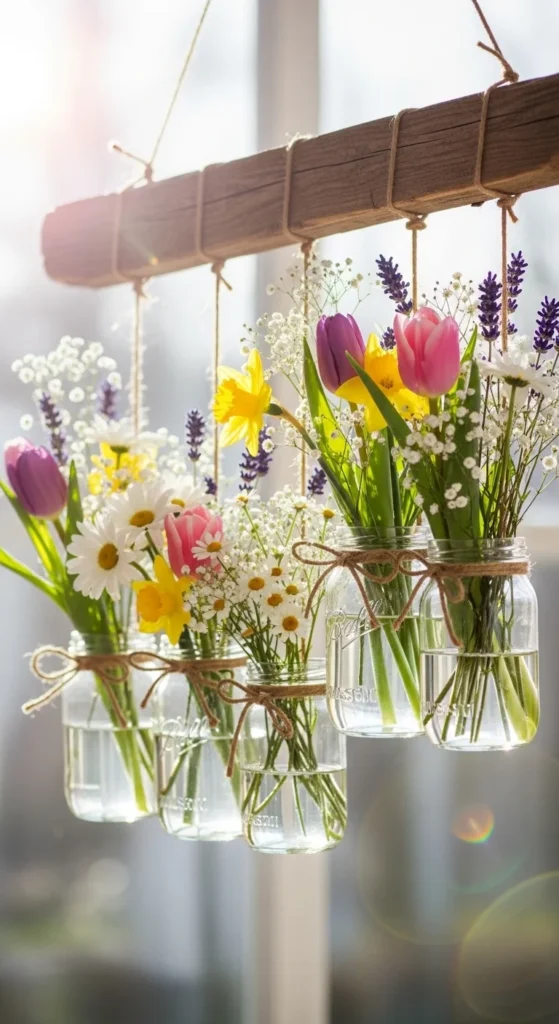 Mason Jar Flower Sign
