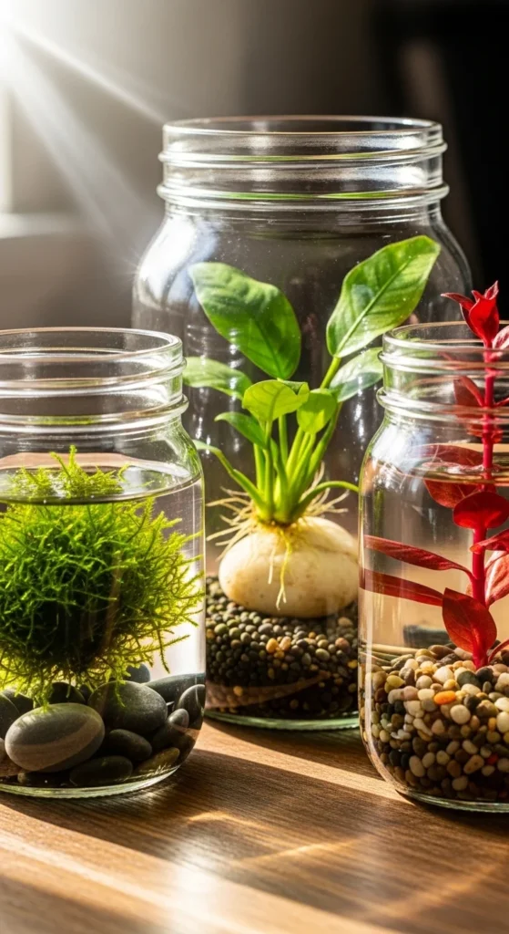 Mason Jar Mini Aquariums