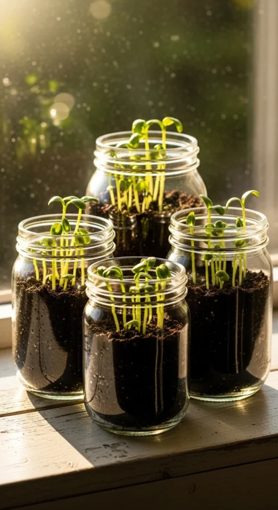 Mason Jar Seed Starters