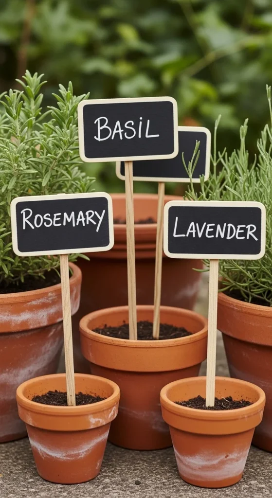 Mini Chalkboard Plant Stakes