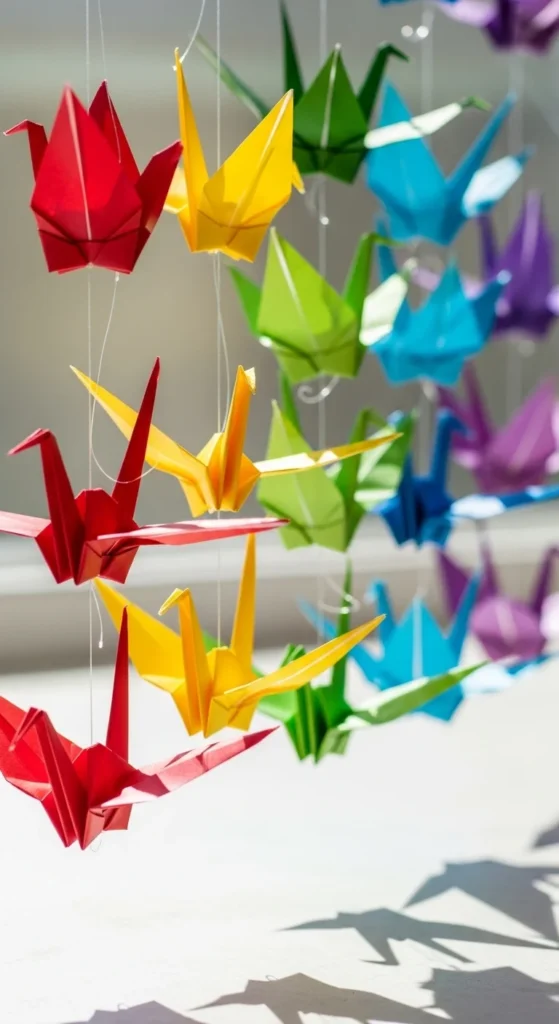 Origami Rainbow Garland