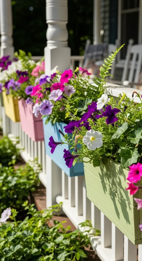 Painted Flower Boxes