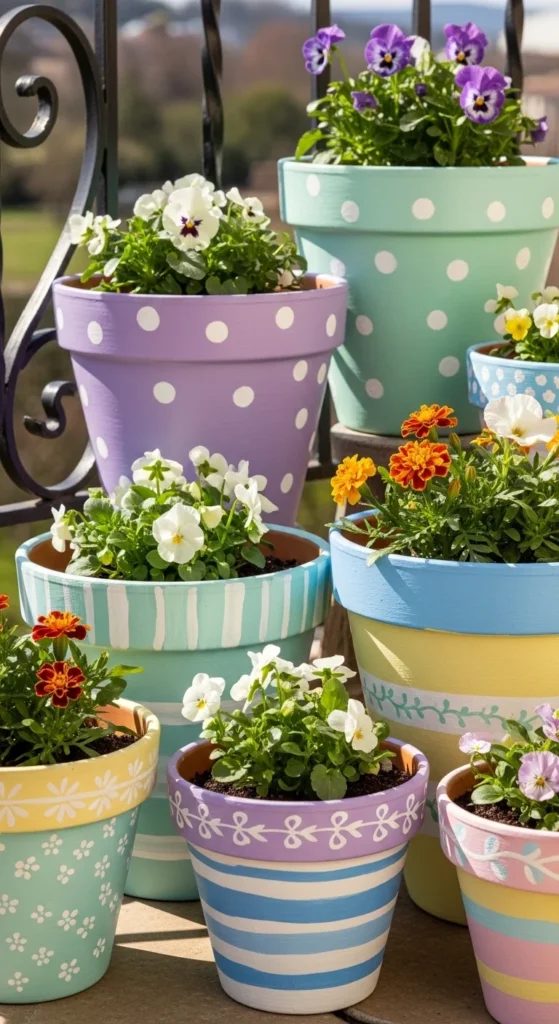 Painted Flower Pots