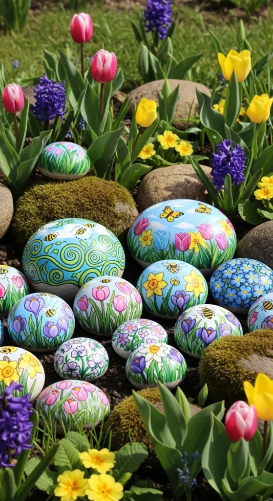 Painted Garden Rocks