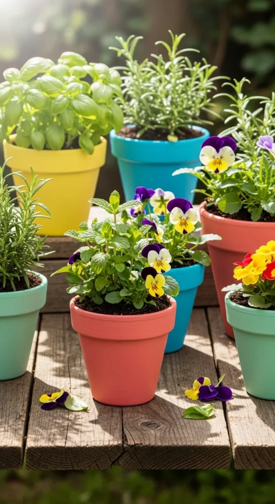 Painted Terracotta Pots