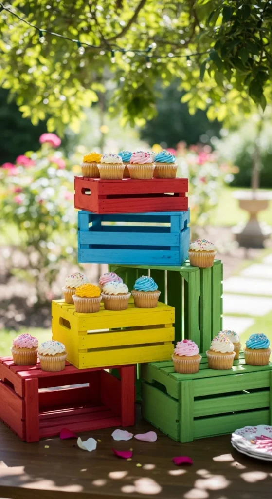 Painted Wooden Crates