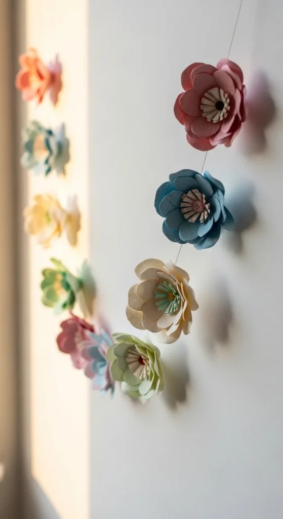 Pastel Paper Flower Garland